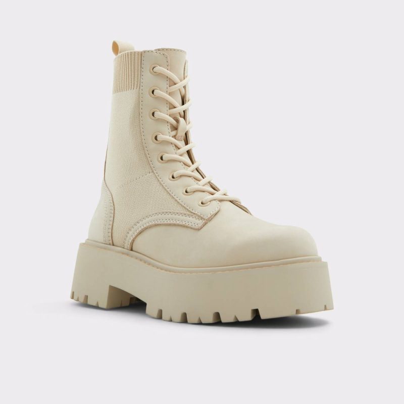 Aldo Women Boots Beige Talaleryknit Beige Women's Combat Boots - Image 4