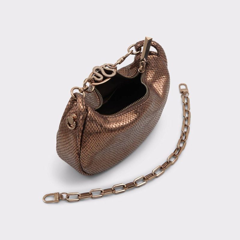 Aldo Women Bronze Shoulder Bags Pythonnx Bronze Women's Shoulder Bags - Image 3