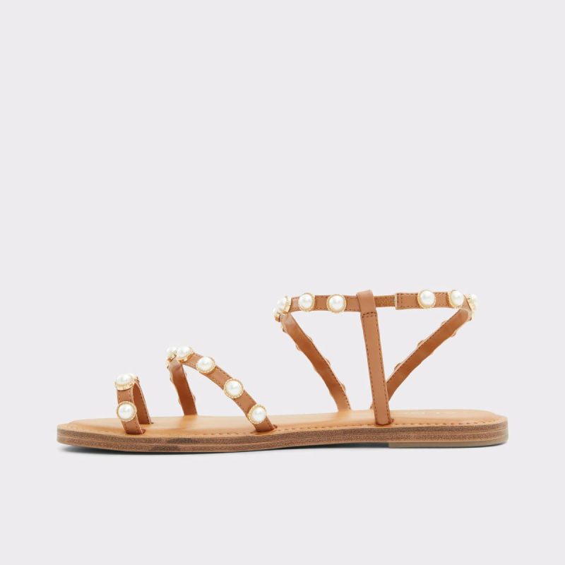 Aldo Women Coreydale Medium Brown Women's Flat Sandals Medium Brown Sandals - Image 3