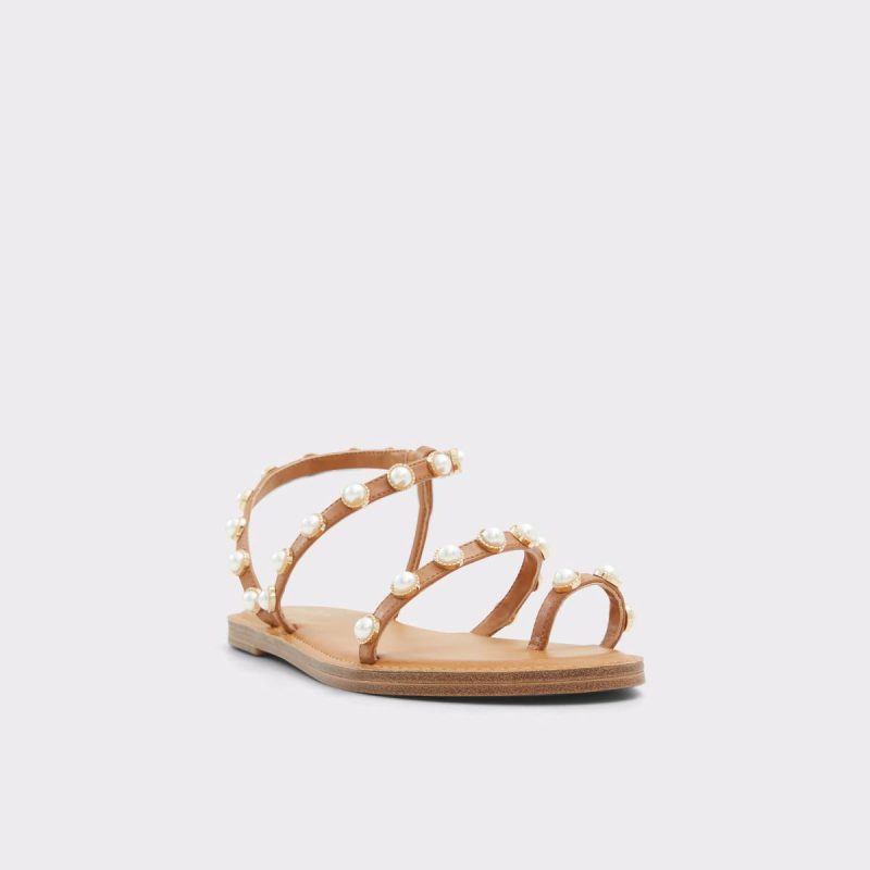 Aldo Women Coreydale Medium Brown Women's Flat Sandals Medium Brown Sandals - Image 4