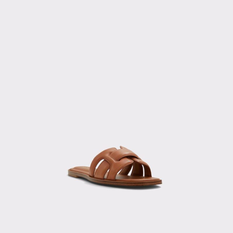 Aldo Women Elenaa Medium Brown Women's Flat Sandals Sandals Medium Brown - Image 4