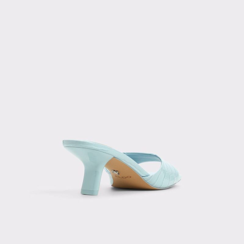Aldo Women Enchanting Pastel Blue Women's Heeled Mules Pastel Blue Heels - Image 3