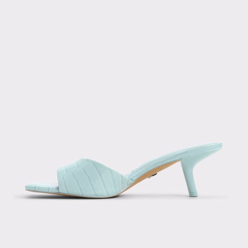 Aldo Women Enchanting Pastel Blue Women's Heeled Mules Pastel Blue Heels - Image 4
