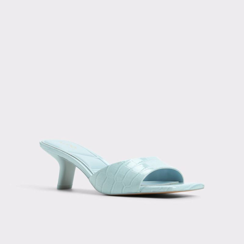 Aldo Women Enchanting Pastel Blue Women's Heeled Mules Pastel Blue Heels - Image 5