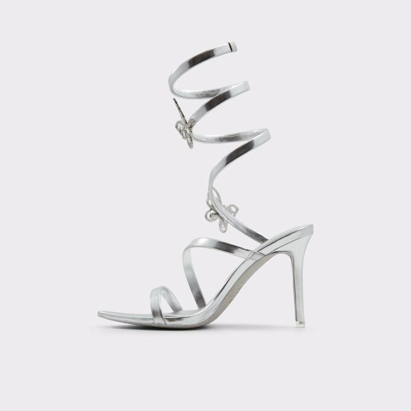 Aldo Women Heels Ocia Silver Women's Strappy Sandals Silver - Image 3