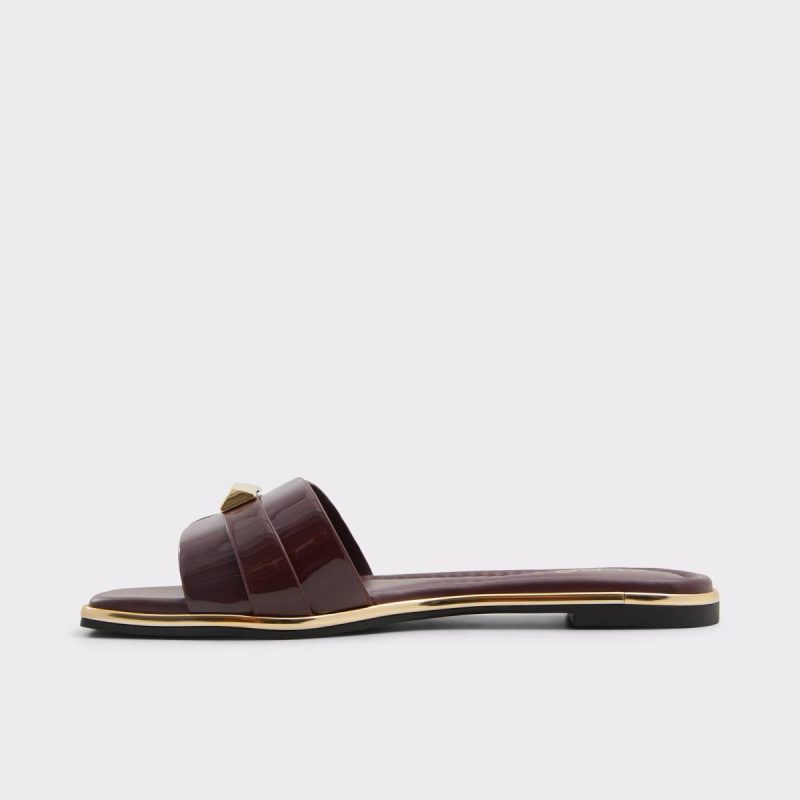 Aldo Women Sandals Darine Bordo Women's Flat Sandals Bordo - Image 3