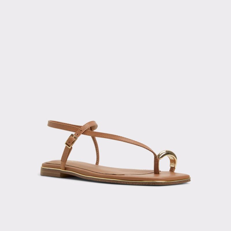 Aldo Women Sandals Medium Brown Jomalina Medium Brown Women's Flat Sandals - Image 4