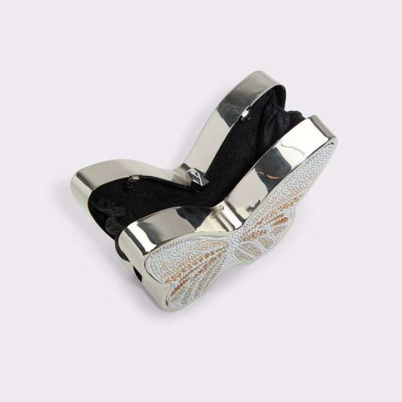 Aldo Women Silver Clutches & Evening Bags Butterflybling Silver Women's Clutches & Evening Bags - Image 3