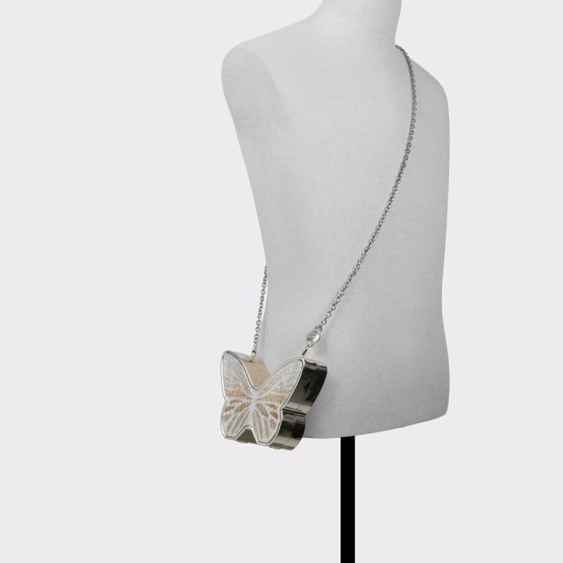 Aldo Women Silver Clutches & Evening Bags Butterflybling Silver Women's Clutches & Evening Bags - Image 4
