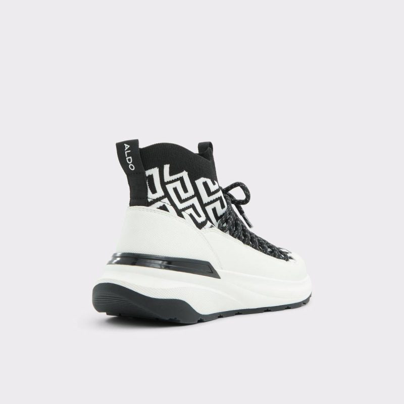 Aldo Women Sneakers Everlynn White/Black Women's High Top Sneakers White/Black - Image 3