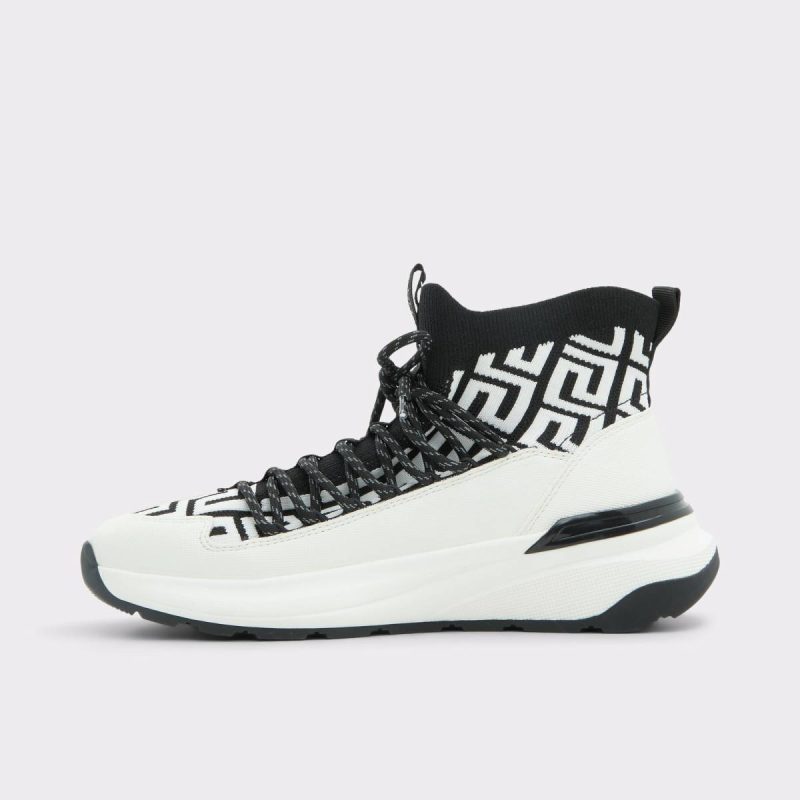 Aldo Women Sneakers Everlynn White/Black Women's High Top Sneakers White/Black - Image 4