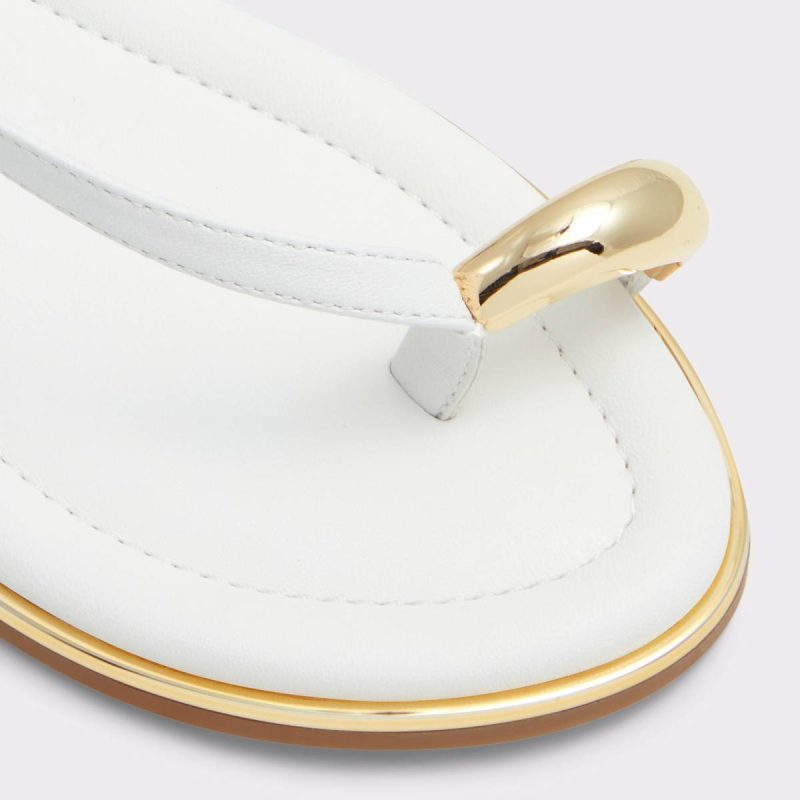 Aldo Women White Jomali White Women's Flat Sandals Sandals - Image 5