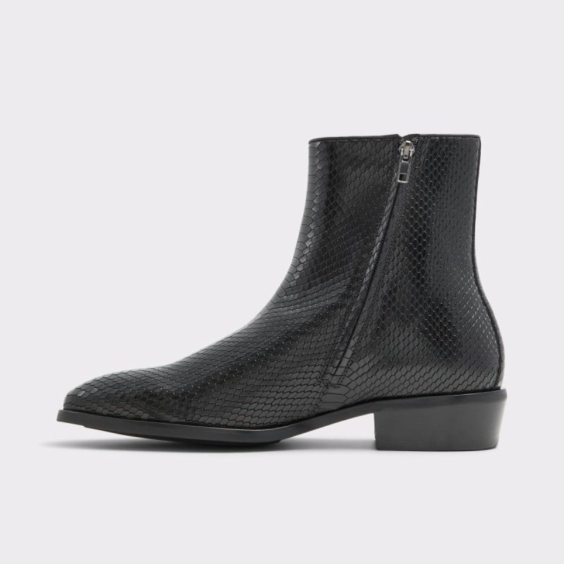 Amur Other Black Leather Snake Men's Dress Boots Other Black Leather Snake Boots Men Aldo - Image 3