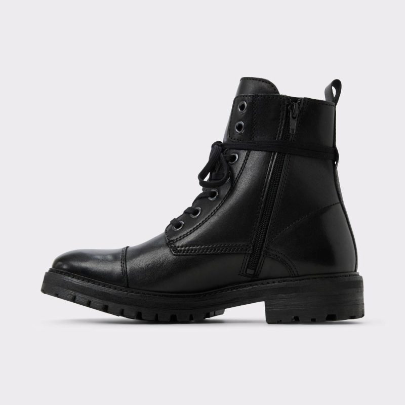 Black Aldo Men Sevigo Black Men's Lace-Up Boots Boots - Image 3