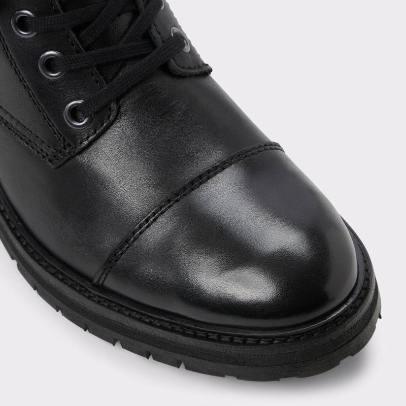 Black Aldo Men Sevigo Black Men's Lace-Up Boots Boots - Image 5