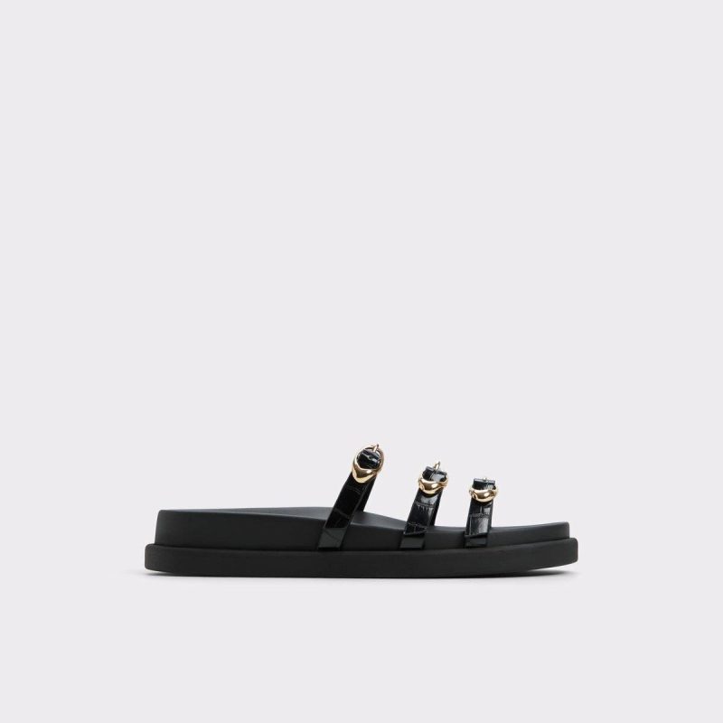 Black Aldo Sandals Women Zephyra Black Women's Footbed Sandals