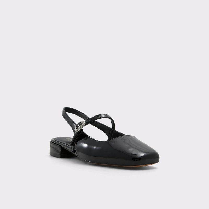 Black Aldo Women Huguette Black Women's Slingbacks Ballet Flats - Image 4