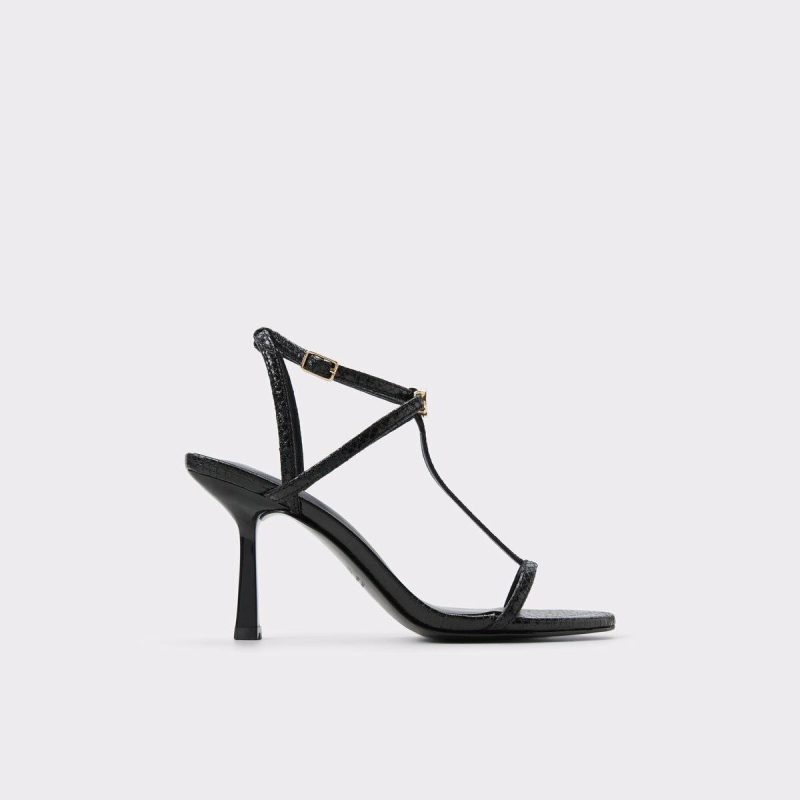 Black Cecille Black Women's Strappy Heels Aldo Heels Women