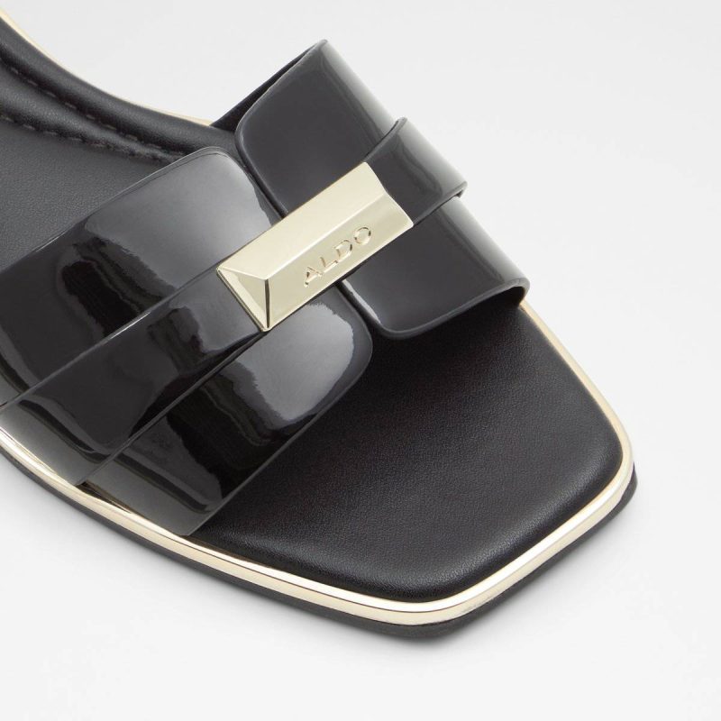 Black Darine Black Women's Flat Sandals Aldo Sandals Women - Image 5