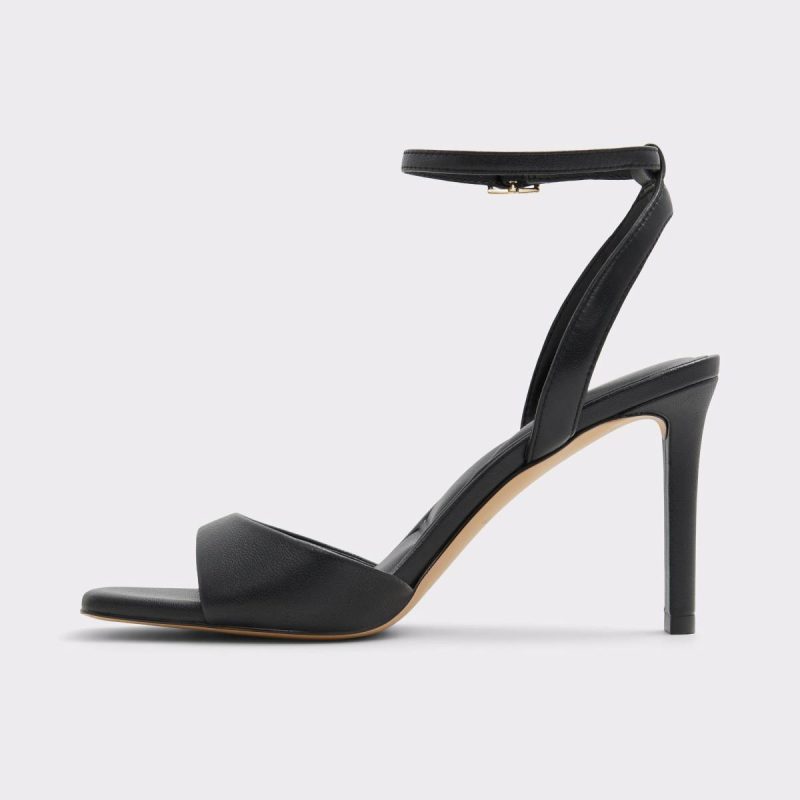 Black Heels Aldo Sake Black Women's Strappy Sandals Women - Image 3