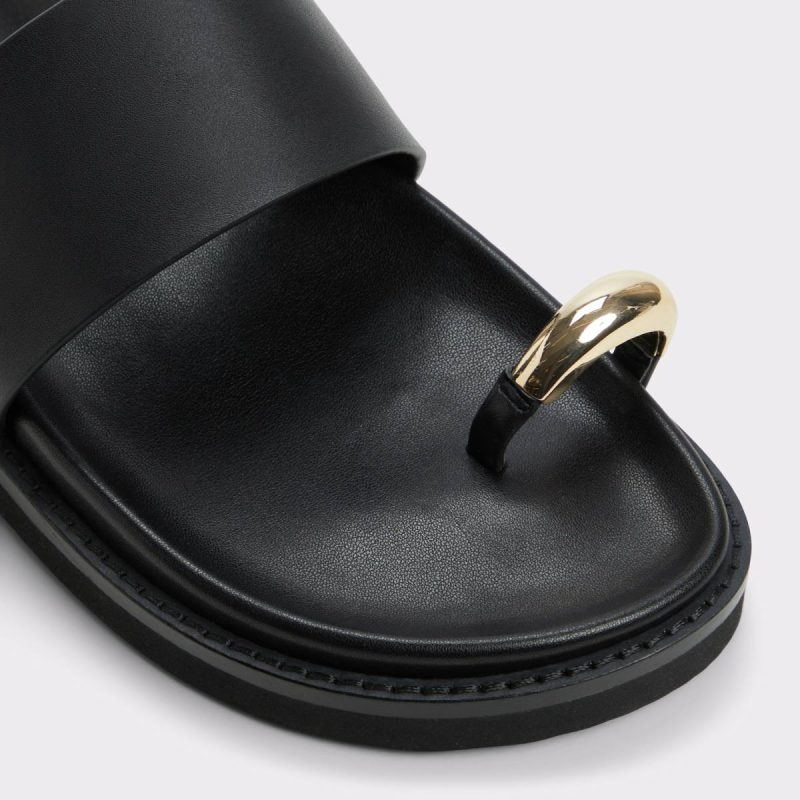 Black Sandals Beachstroll Black Women's Footbed Sandals Women Aldo - Image 5