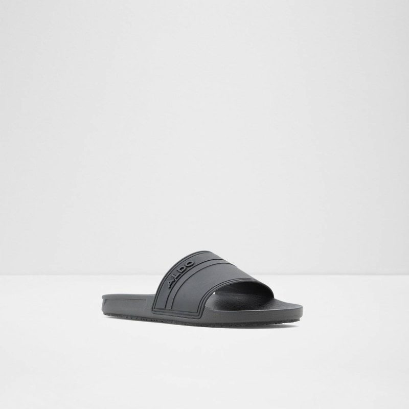Black Synthetic Rubber Dinmore Black Synthetic Rubber Men's Slides Sandals & Slides Men Aldo - Image 4