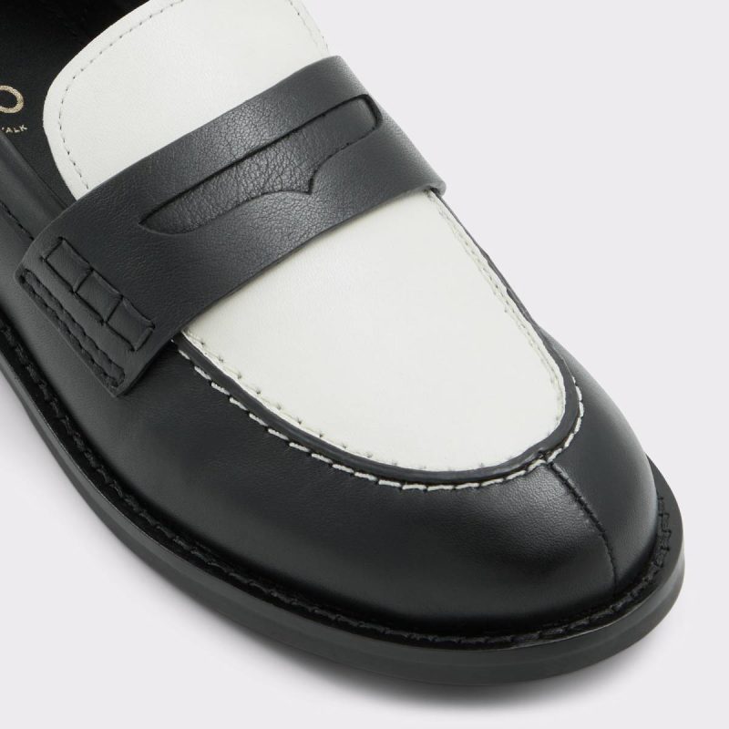 Black/White Loafers & Oxfords Women Aldo Adibaen Black/White Women's Loafers & Oxfords - Image 5