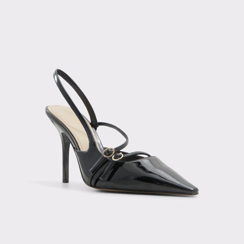 Black Women Aldo Heels Etheria Black Women's Slingbacks - Image 4