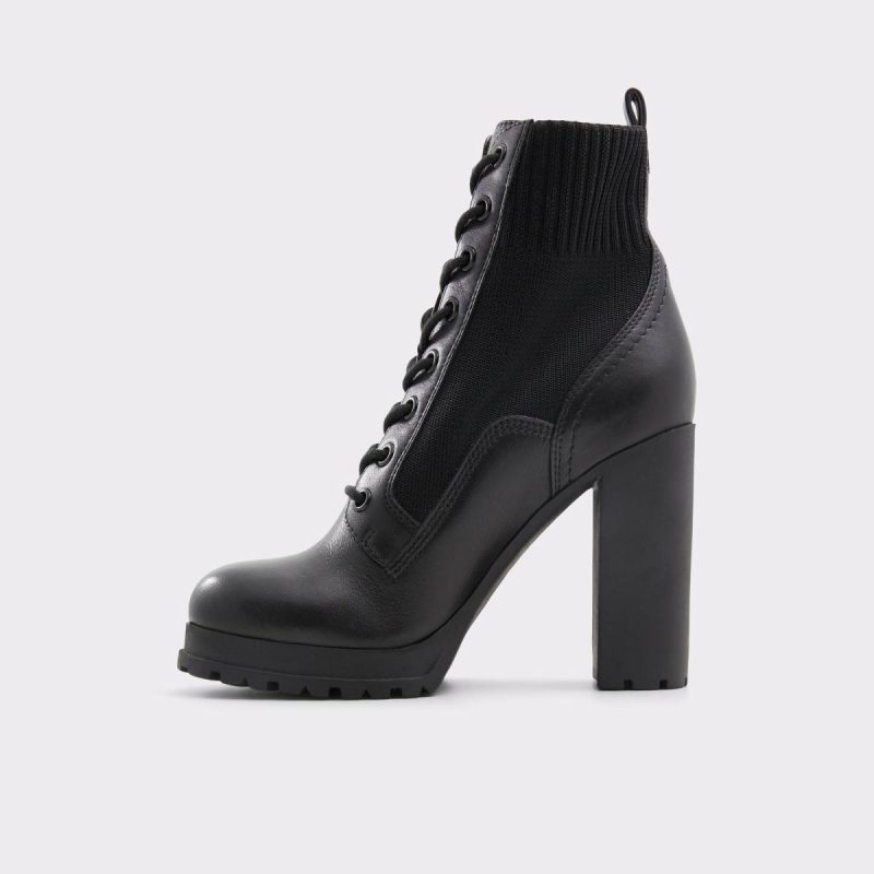 Black Women Rebellious Black Women's Combat Boots Aldo Boots - Image 3