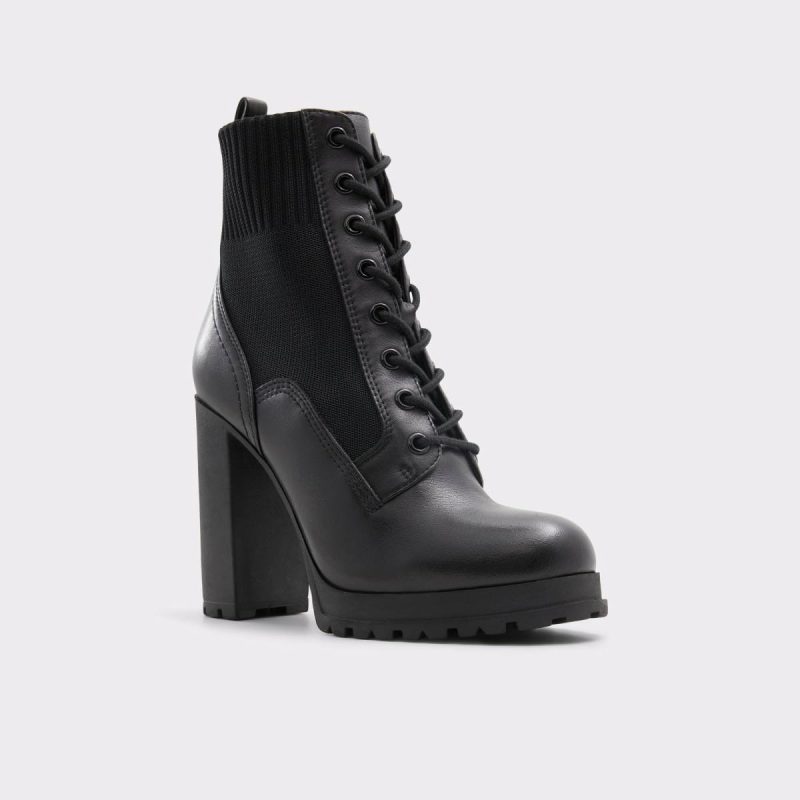 Black Women Rebellious Black Women's Combat Boots Aldo Boots - Image 4