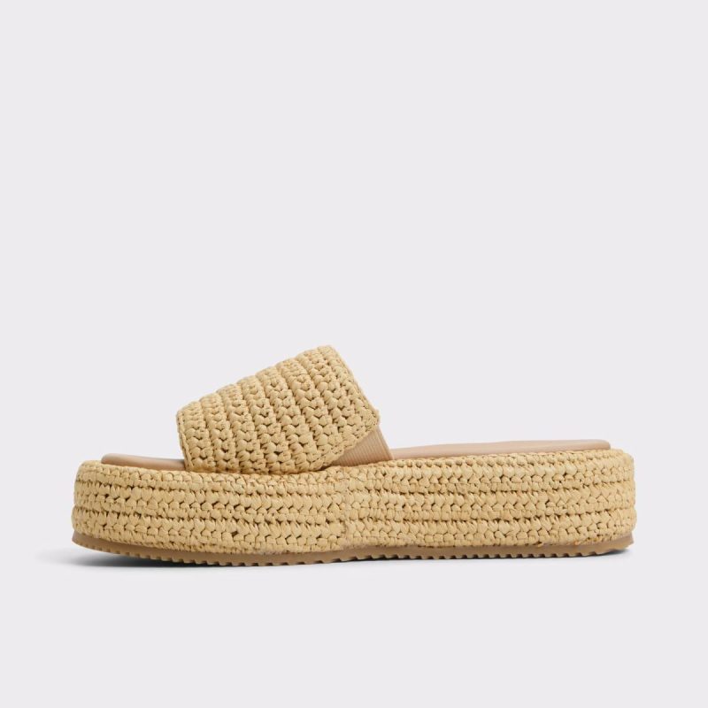 Bohemina Natural Women's Platform Sandals Women Natural Aldo Sandals - Image 3