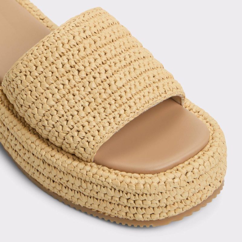 Bohemina Natural Women's Platform Sandals Women Natural Aldo Sandals - Image 5