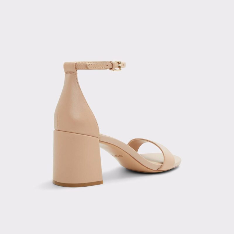 Bone Leather Smooth Heels Aldo Women Pristine Bone Leather Smooth Women's Strappy Sandals - Image 2