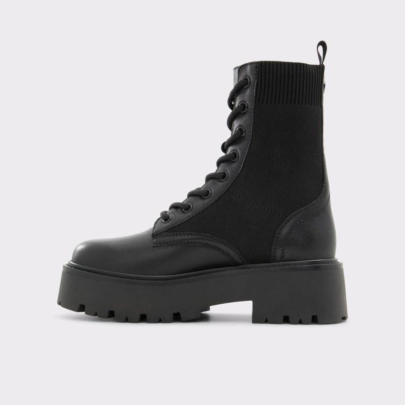 Boots Black Women Aldo Talaleryknit Black Women's Combat Boots - Image 3