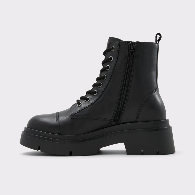 Boots Other Black Leather Women Aldo Marthia Other Black Leather Women's Combat Boots - Image 5