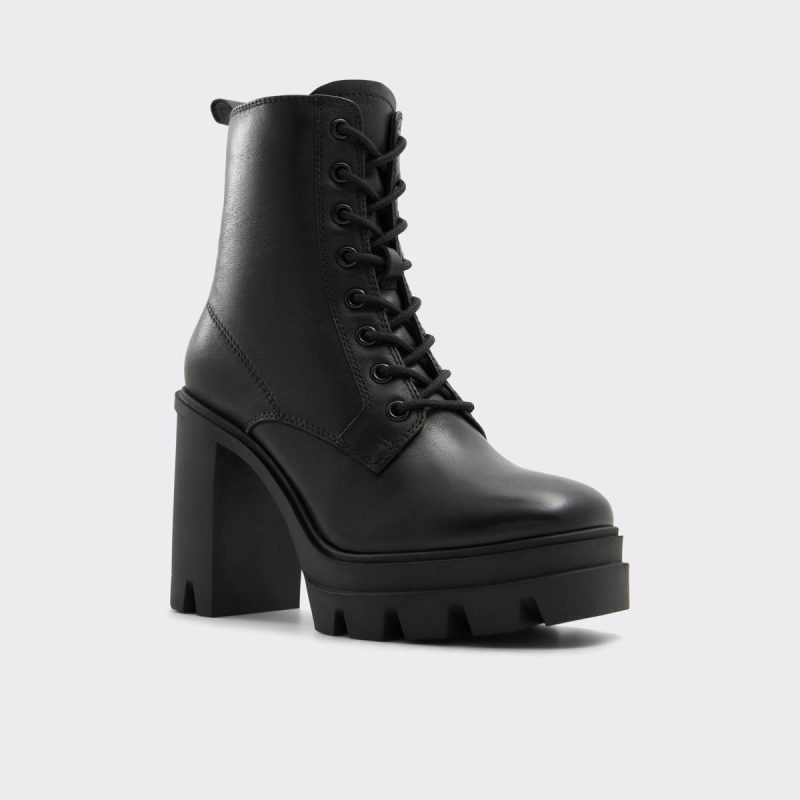 Boots Women Black Aldo Rebelia Black Women's Combat Boots - Image 4
