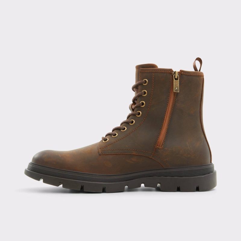 Brown Overflow Aldo Graveldiver Brown Overflow Men's Lace-Up Boots Men Boots - Image 3