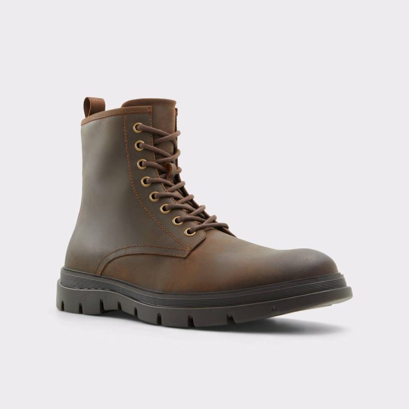 Brown Overflow Aldo Graveldiver Brown Overflow Men's Lace-Up Boots Men Boots - Image 4