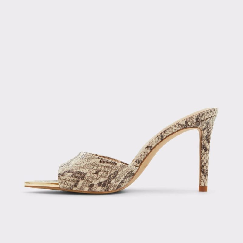 Brown Overflow Aldo Women Anniebrilden Brown Overflow Women's Heeled Mules Heels - Image 4