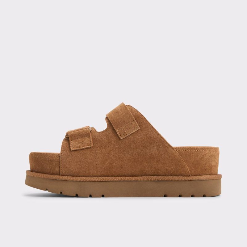 Camel Sandals Women Aldo Snuggle Camel Women's Footbed Sandals - Image 3