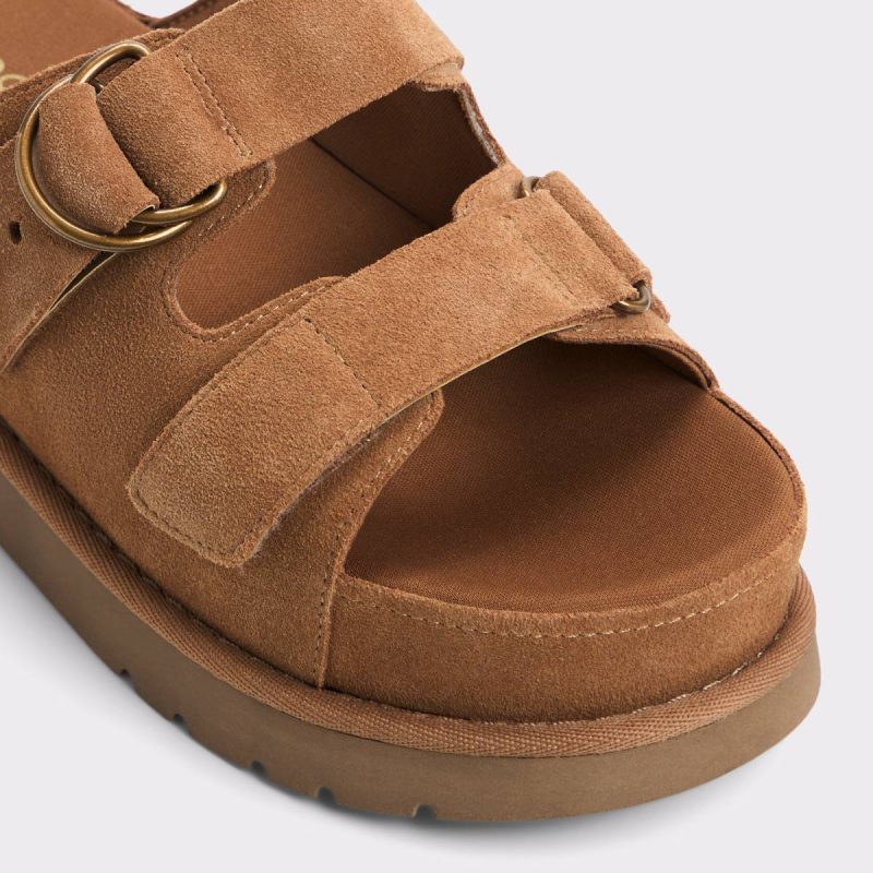 Camel Sandals Women Aldo Snuggle Camel Women's Footbed Sandals - Image 5