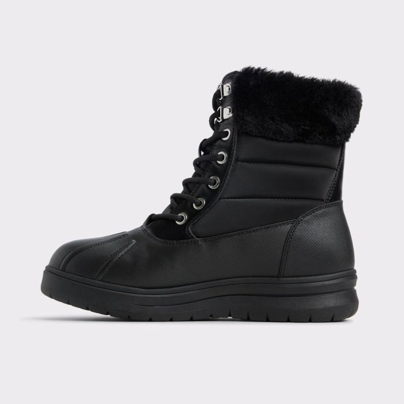 Chilly Black Synthetic Mixed Material Women's Winter Boots Aldo Black Synthetic Mixed Material Boots Women - Image 4