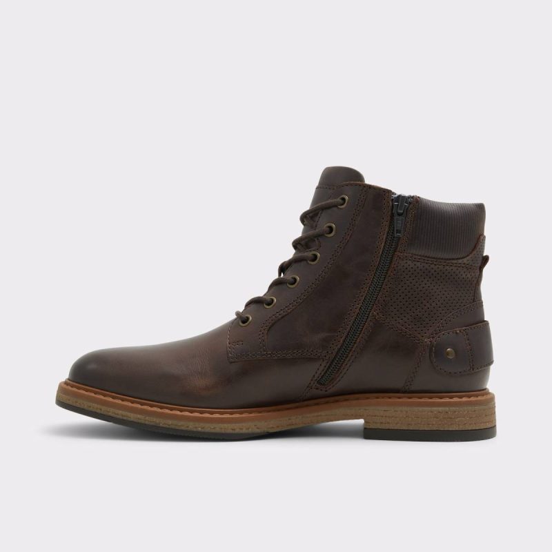Dark Brown Boots Aldo Men Halard Dark Brown Men's Lace-Up Boots - Image 3