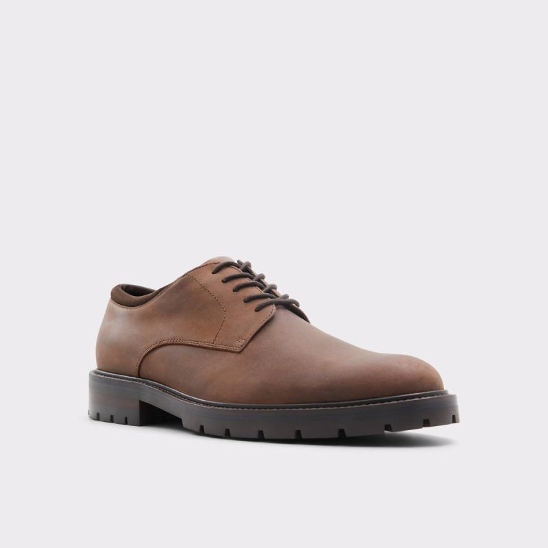 Dark Brown Oxfords & Lace-Ups Men Derran Dark Brown Men's Dress Shoes Aldo - Image 4