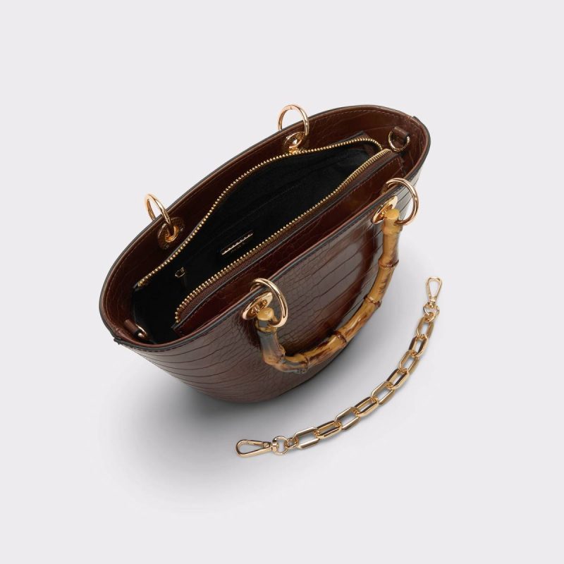 Dark Brown Top Handle Bags Aldo Siciax Dark Brown Women's Tote & Satchel Bags Women - Image 3