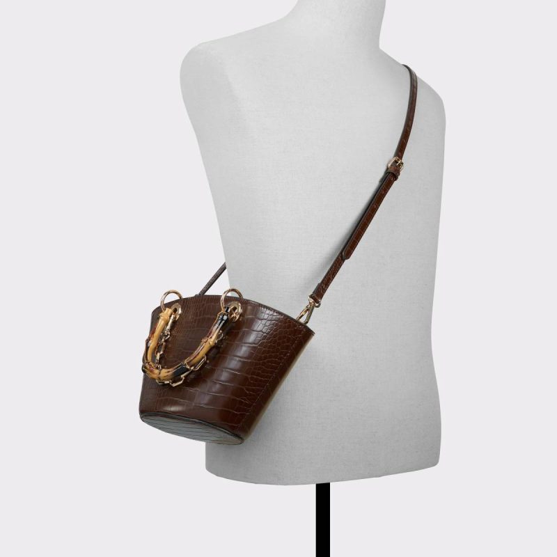 Dark Brown Top Handle Bags Aldo Siciax Dark Brown Women's Tote & Satchel Bags Women - Image 4