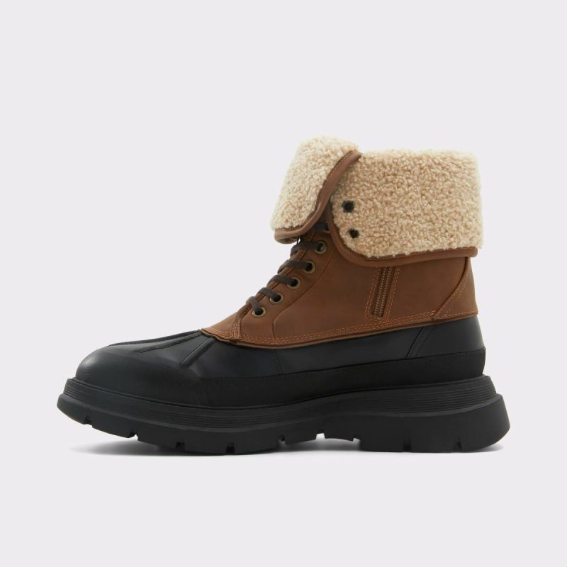 Delburn Cognac Men's Lace-Up Boots Cognac Boots Men Aldo - Image 3