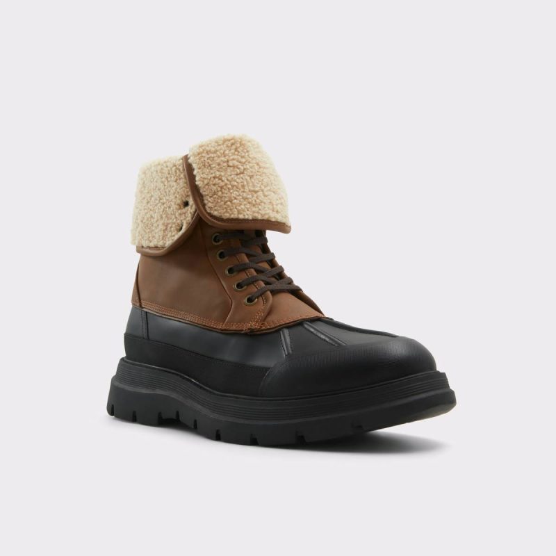 Delburn Cognac Men's Lace-Up Boots Cognac Boots Men Aldo - Image 4