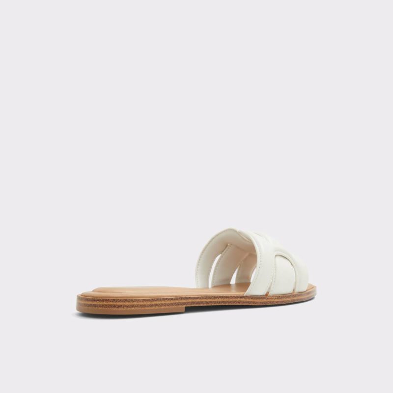 Elenaa White/Bone Women's Flat Sandals Women Aldo White/Bone Sandals - Image 3