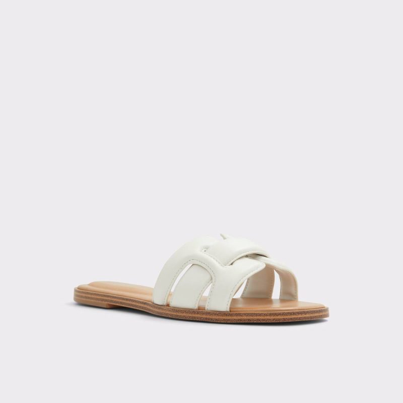 Elenaa White/Bone Women's Flat Sandals Women Aldo White/Bone Sandals - Image 5